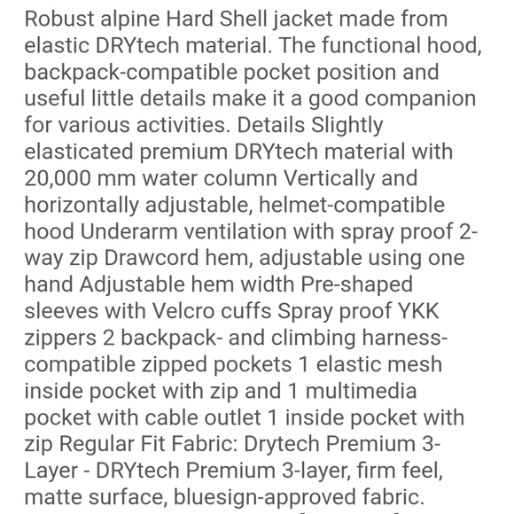 MAMMUT MASAO DRY TECH PREMIUM JACKET, SIZE MEDIUM - Picture 15 of 16